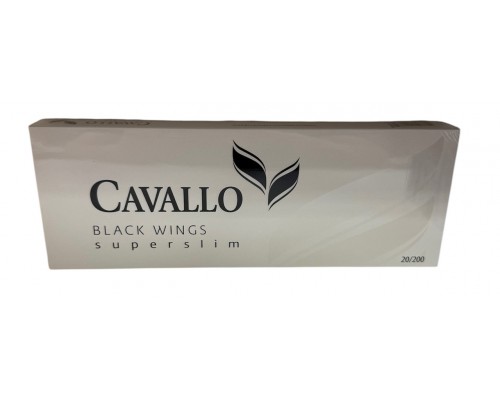 Сигареты CAVALLO Black Wings ( Кавалло Черный Суперслим )